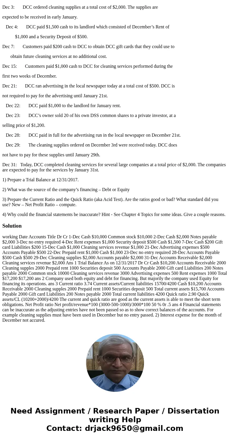 PB3-4 Analyzing, JournaIizing and Interpreting Business Activities (LO 3-3, 3-5 & then some) - The following items present a sample of business activities i