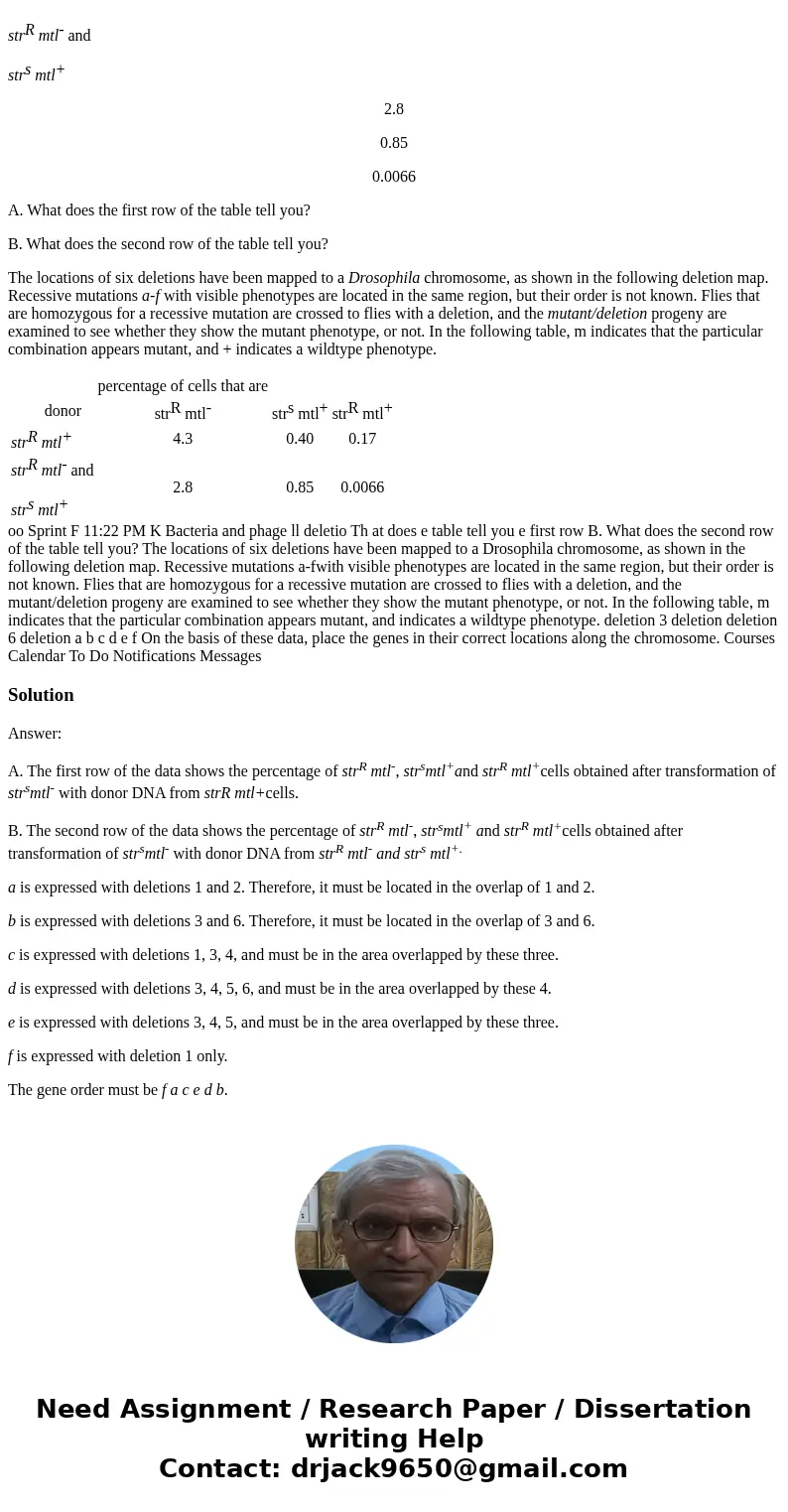  percentage of cells that are donor strR mtl- strs mtl+ strR mtl+ strR mtl+ 4.3 0.40 0.17 strR mtl- and strs mtl+ 2.8 0.85 0.0066 A. What does the first row of 