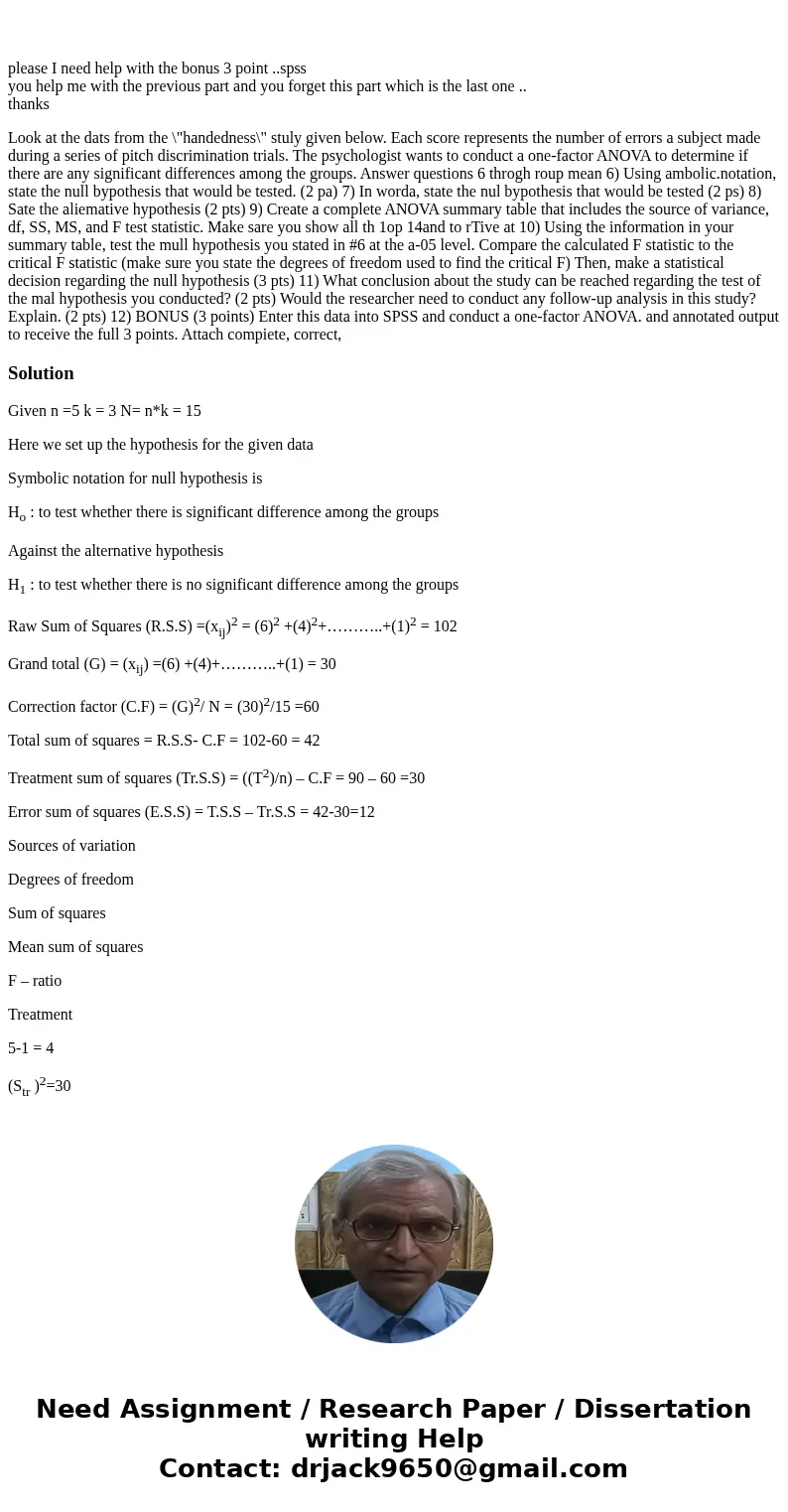  please I need help with the bonus 3 point ..spss you help me with the previous part and you forget this part which is the last one .. thanks Look at the dats f