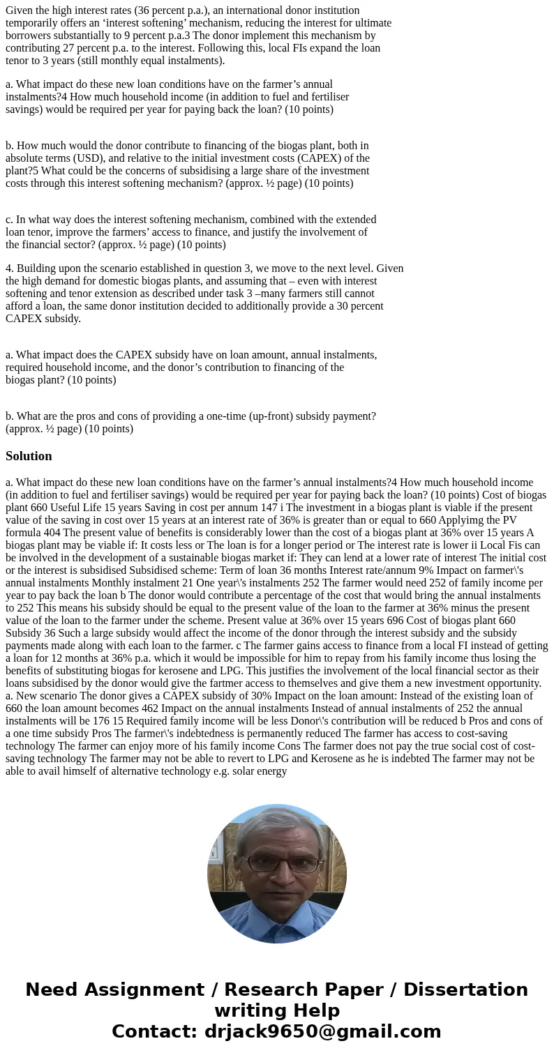Please show formulas and explanations Many farming households in the developing world use traditional biomass, kerosene and liquefied petroleum gas (LPG) for co