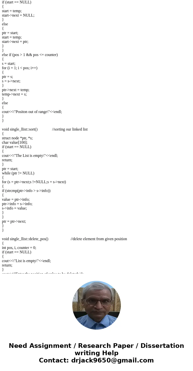 –PLS write program in c++ Recursive Linked List Operations Write a C++ to manage a list of string elements. Besides the basic operations expected of a linked li –PLS write program in c++ Recursive Linked List Operations Write a C++ to manage a list of string elements. Besides the basic operations expected of a linked li