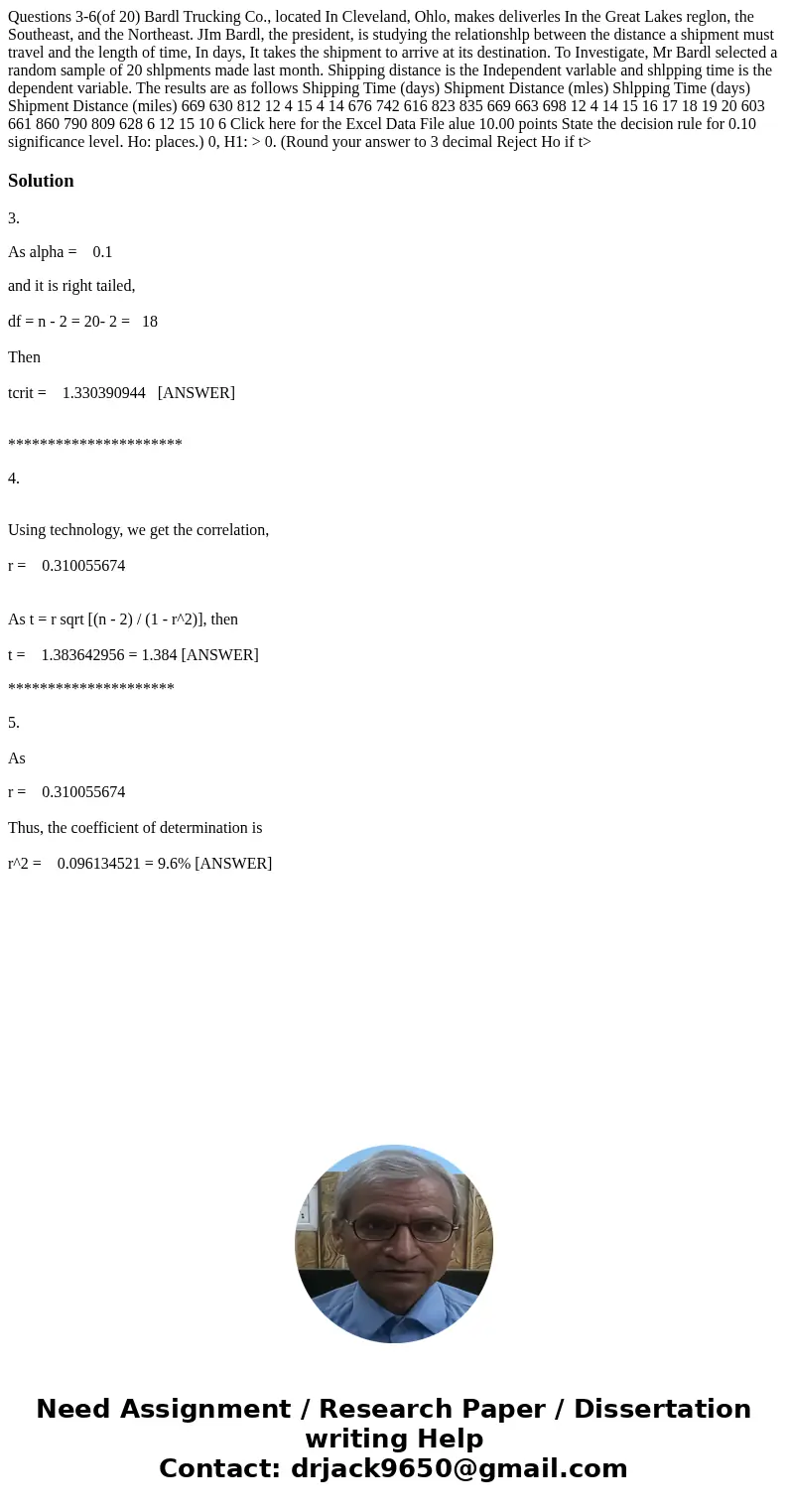 Questions 3-6(of 20) Bardl Trucking Co., located In Cleveland, Ohlo, makes deliverles In the Great Lakes reglon, the Southeast, and the Northeast. JIm Bardl, t  Questions 3-6(of 20) Bardl Trucking Co., located In Cleveland, Ohlo, makes deliverles In the Great Lakes reglon, the Southeast, and the Northeast. JIm Bardl, t