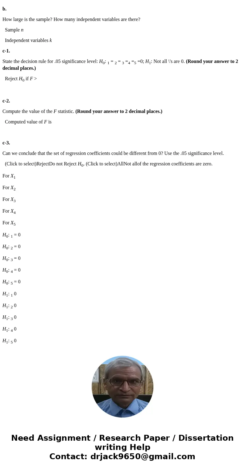 The following regression output was obtained from a study of architectural firms. The dependent variable is the total amount of fees in millions of dollars. Pre