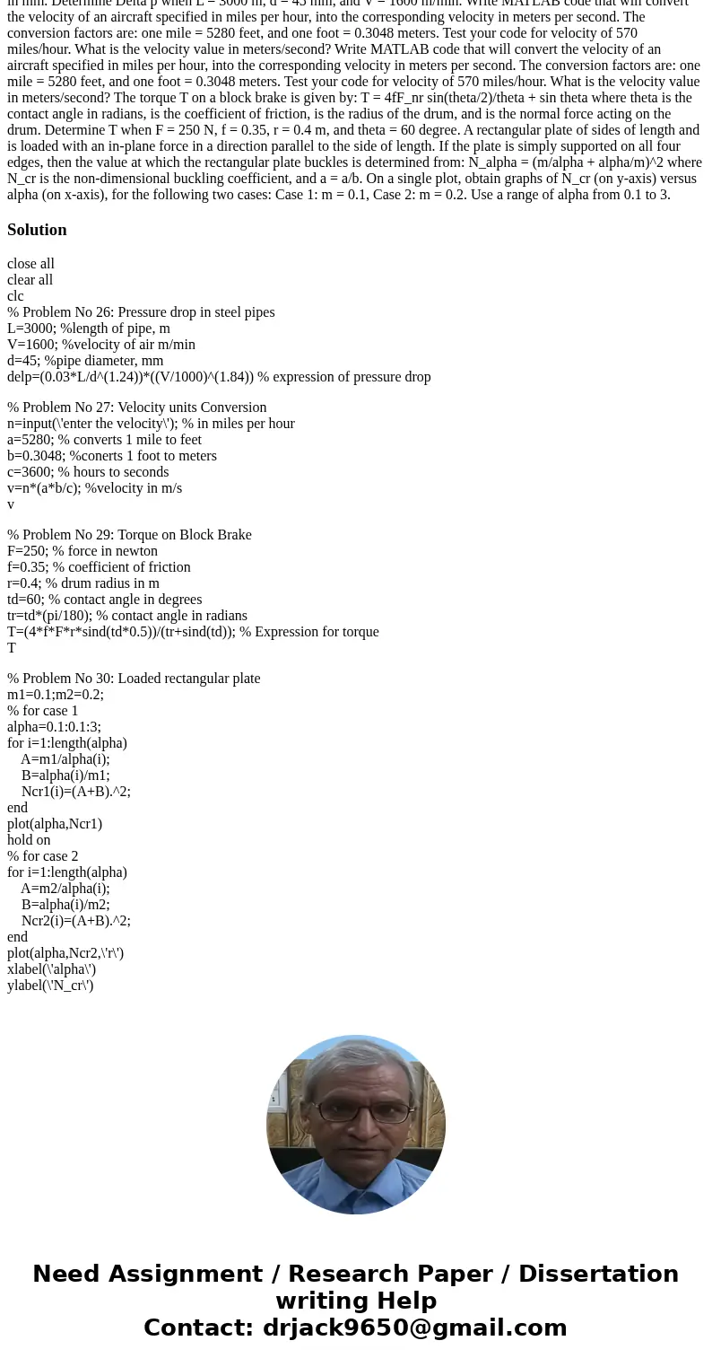  The pressure drop of air at standard condition flowing through a steel pipe is given by: Delta p = 0.03L/d^1.24 (V/1000)^1.84 where L is the length of the pipe