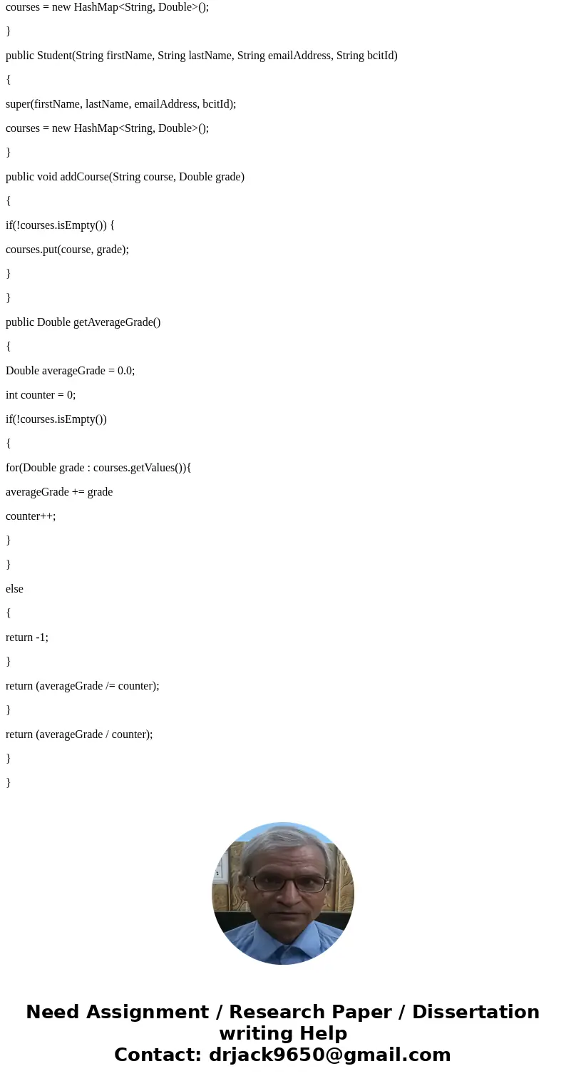 This lab requires you to work on your own to create an inheritance hierarchy. A student has first name, last name, email address, BCIT id, collection of courses This lab requires you to work on your own to create an inheritance hierarchy. A student has first name, last name, email address, BCIT id, collection of courses