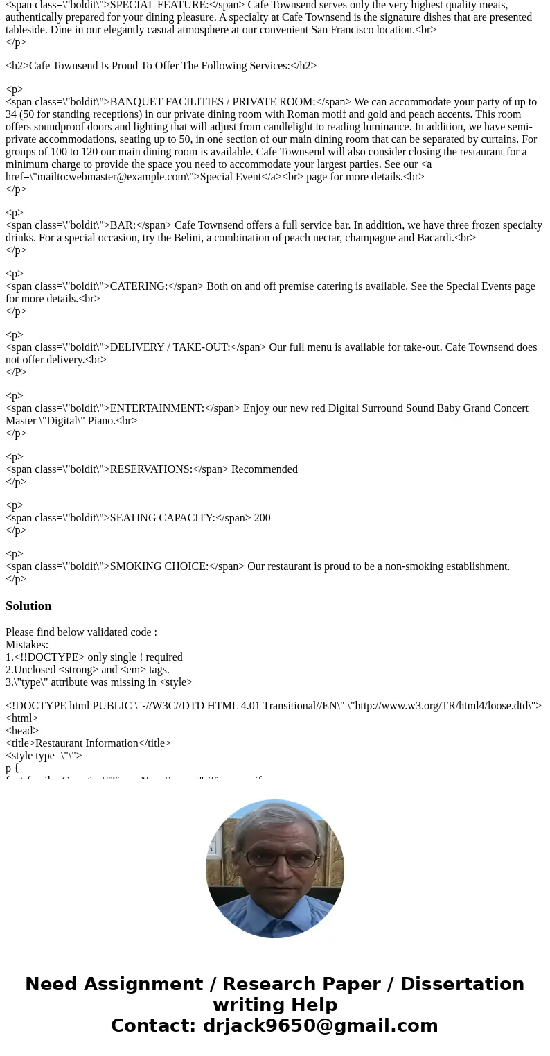 use the validator.org to validate the html below <!!DOCTYPE html PUBLIC \ use the validator.org to validate the html below <!!DOCTYPE html PUBLIC \