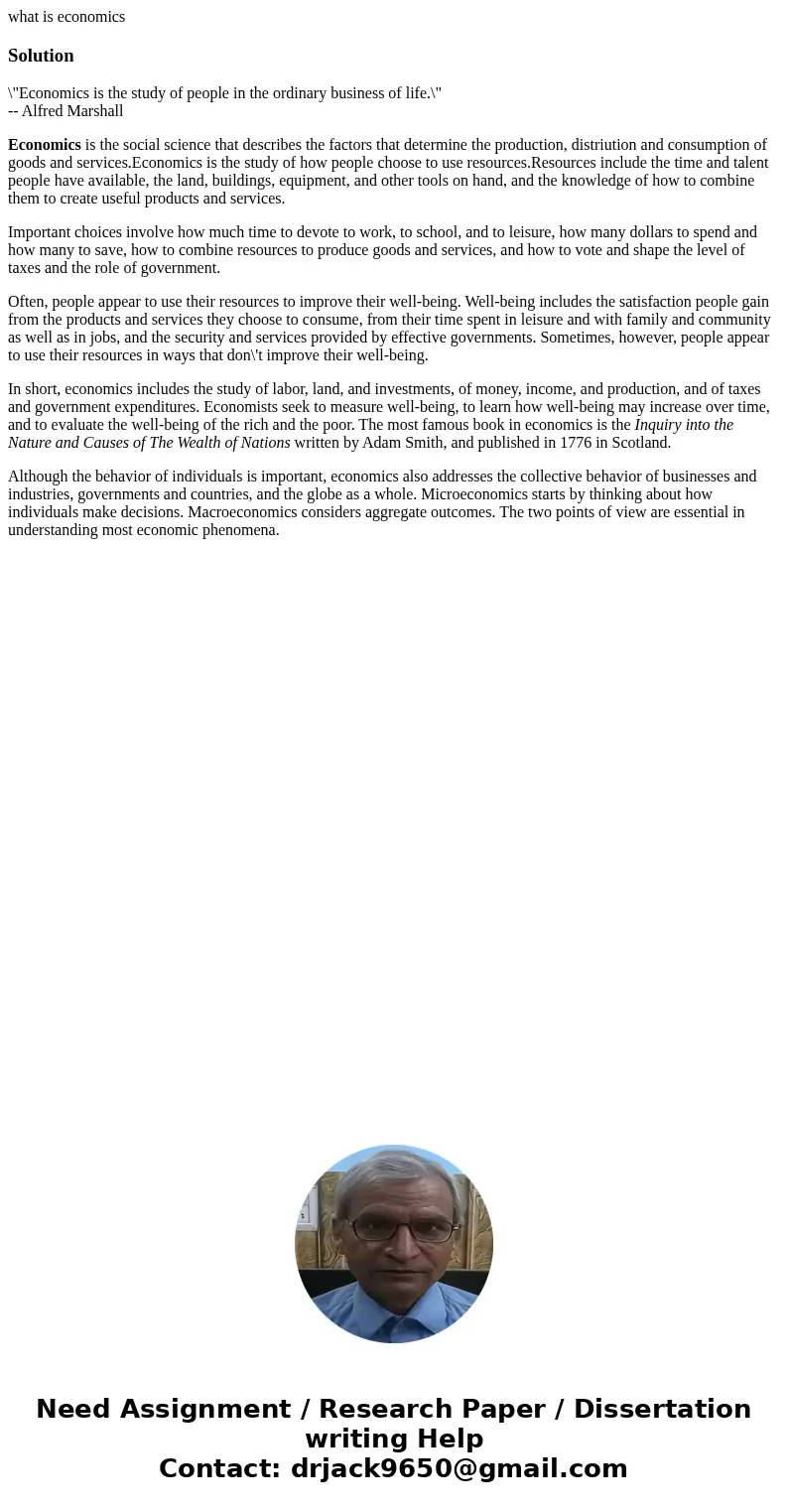 what is economicsSolution\