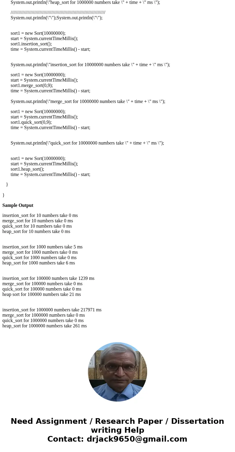 Write a java program to randomly generate the following sets of data: 1.) 10 numbers 2.) 1,000 numbers 3.) 100,000 numbers 4.) 1,000,000 numbers 5.) 10,000,000  Write a java program to randomly generate the following sets of data: 1.) 10 numbers 2.) 1,000 numbers 3.) 100,000 numbers 4.) 1,000,000 numbers 5.) 10,000,000