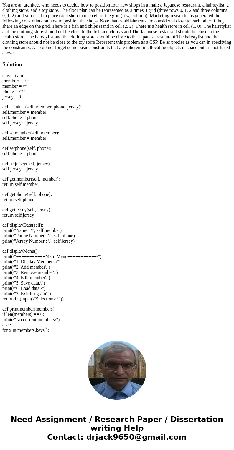  You are an architect who needs to decide how to position four new shops in a mall: a Japanese restaurant, a hairstylist, a clothing store, and a toy store. The