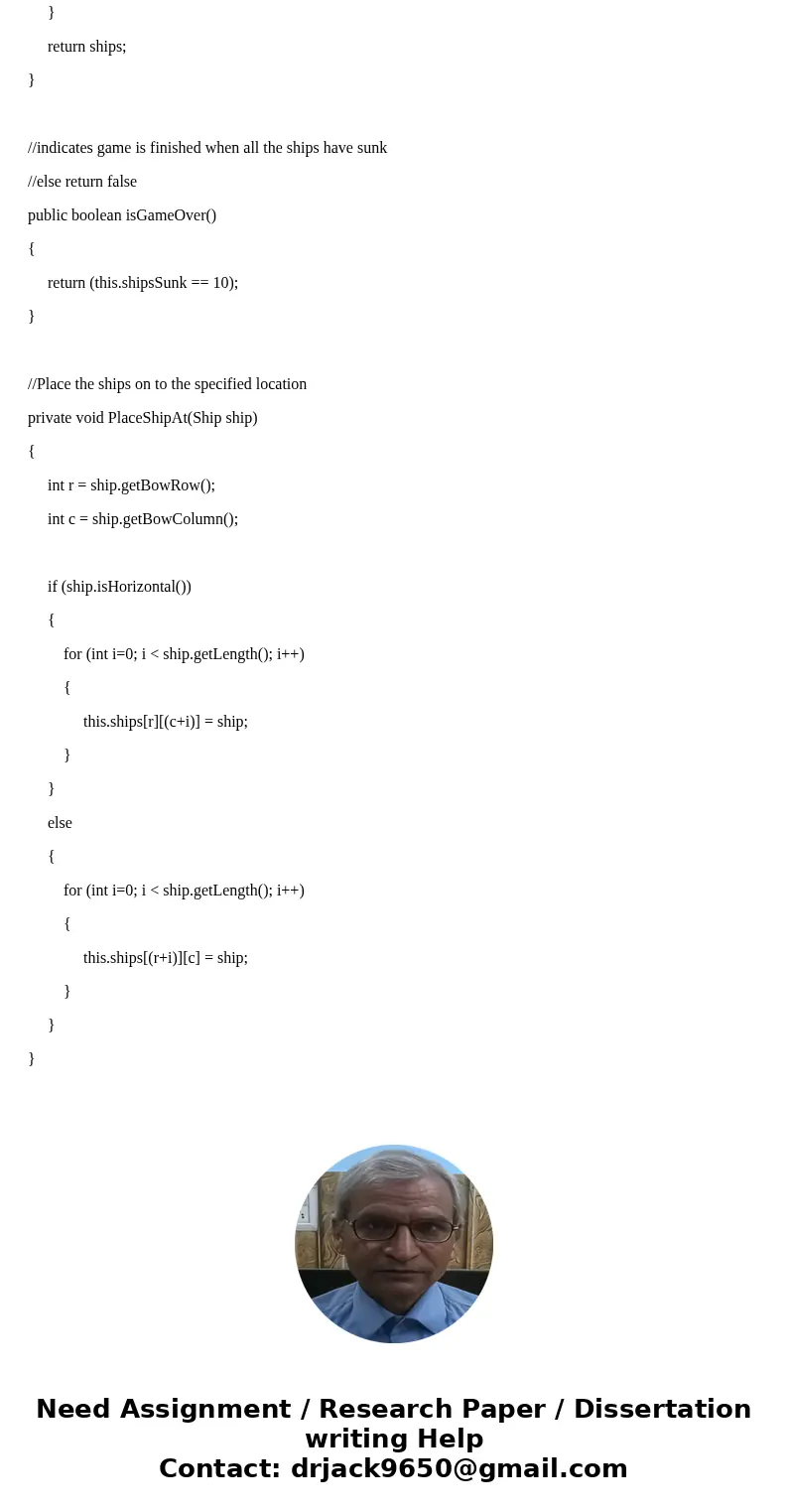 class Ocean Instance variables ships a collection of ships on the ocean shotsFired - The total number of shots fired by the user. hitCount The number of times   class Ocean Instance variables ships a collection of ships on the ocean shotsFired - The total number of shots fired by the user. hitCount The number of times