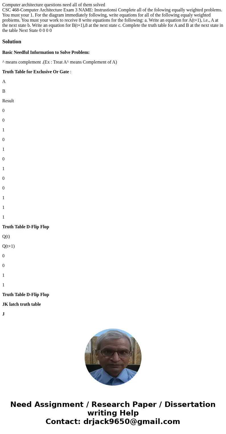 Computer architecture questions need all of them solved CSC 468-Computer Architecture Exam 3 NAME: Instrustionsi Complete all of the folowing equally weighted p Computer architecture questions need all of them solved CSC 468-Computer Architecture Exam 3 NAME: Instrustionsi Complete all of the folowing equally weighted p