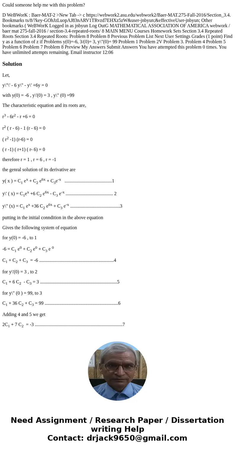 Could someone help me with this problem? D WeBWorK : Baer-MAT-2 >New Tab -> c https://webwork2.asu.edu/webwork2/Baer-MAT.275-Fall-2016/Section_3.4. Bookma Could someone help me with this problem? D WeBWorK : Baer-MAT-2 >New Tab -> c https://webwork2.asu.edu/webwork2/Baer-MAT.275-Fall-2016/Section_3.4. Bookma
