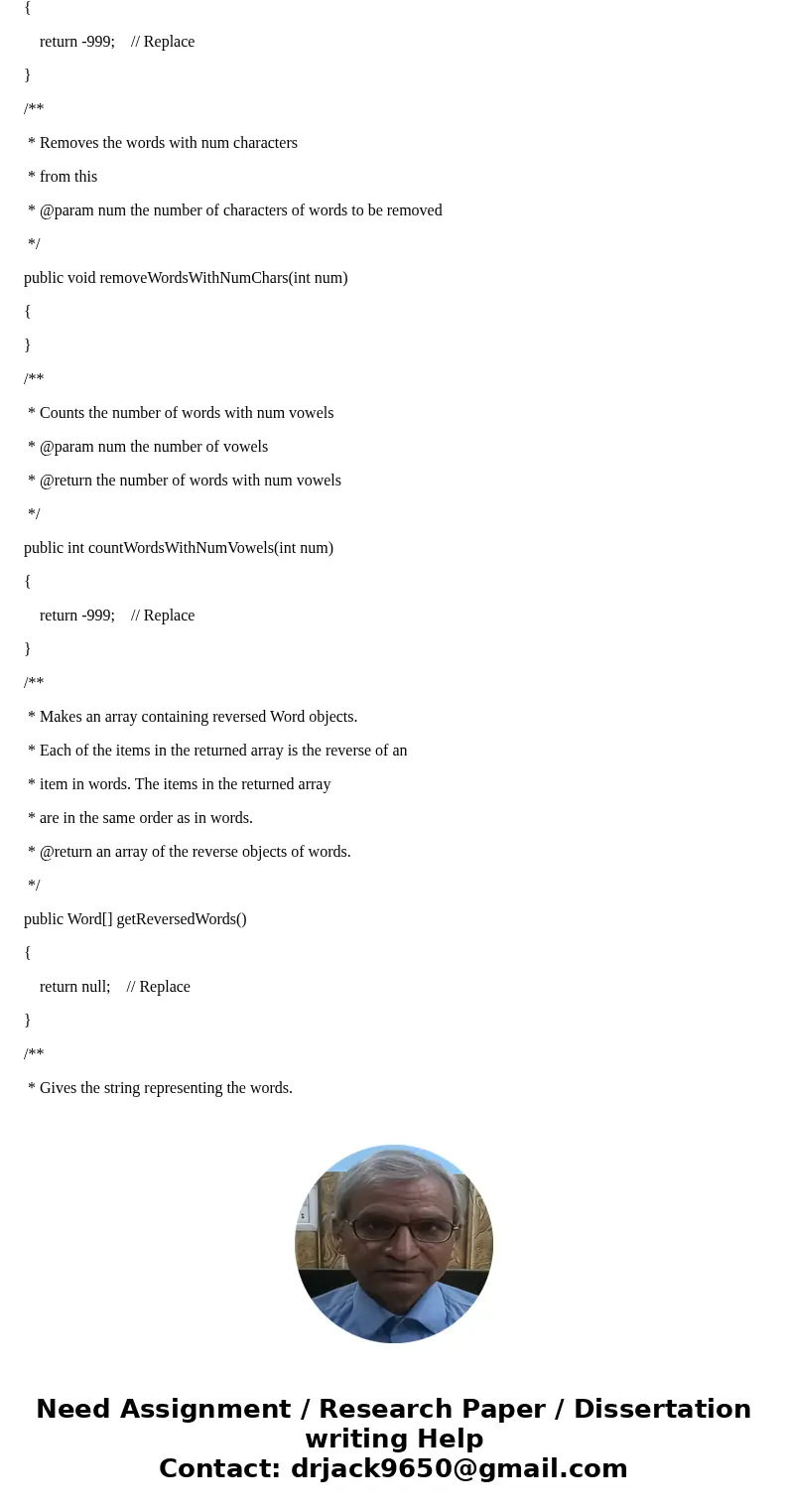 DOES NOT NEED TO BE ANSWERED UNTIL NOV 13th Words Assignment Robert Glen Martin School for the Talented and Gifted, Dallas, TX Based on the Lab16c assignment fr