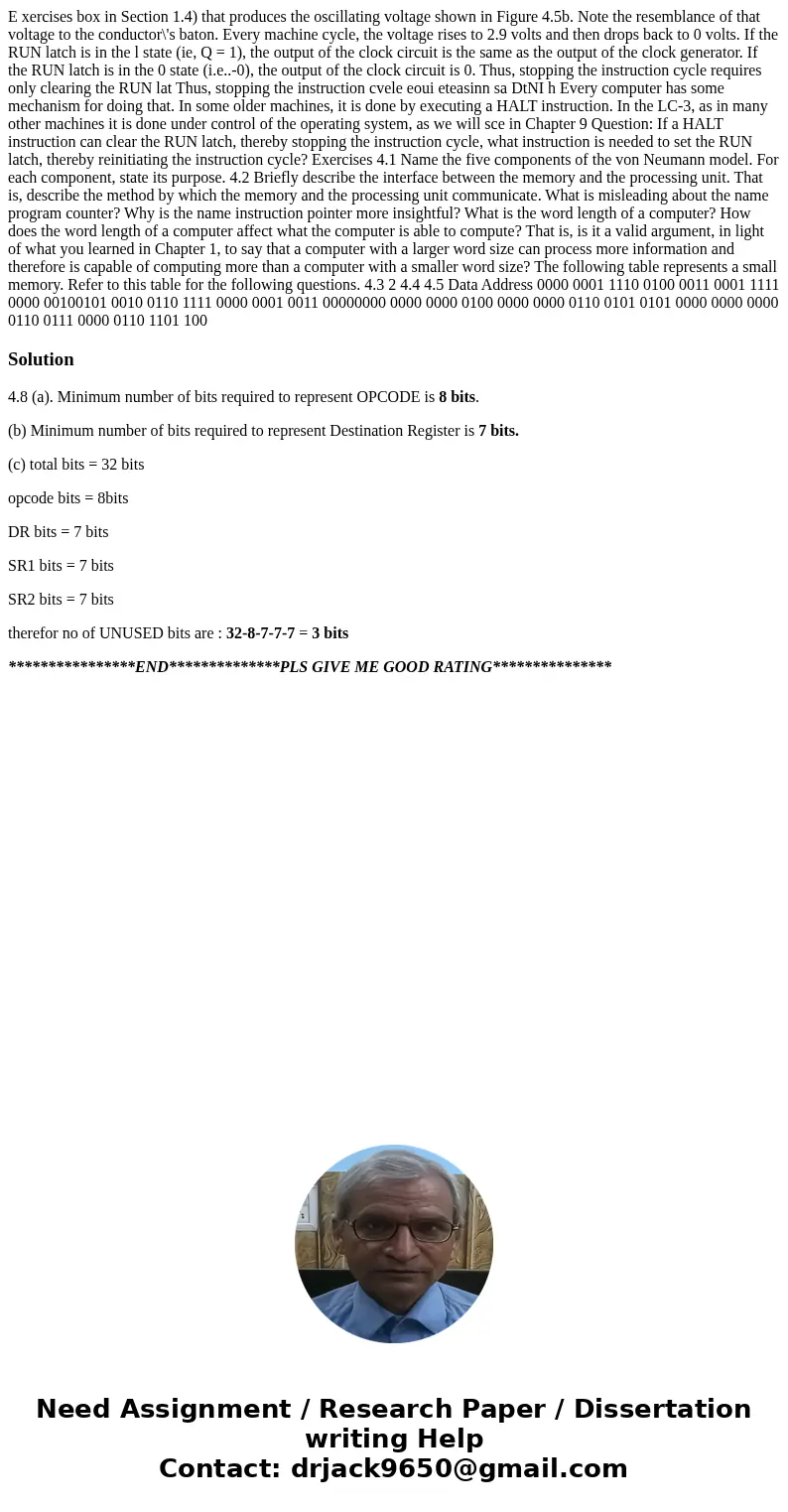  E xercises box in Section 1.4) that produces the oscillating voltage shown in Figure 4.5b. Note the resemblance of that voltage to the conductor\'s baton. Ever