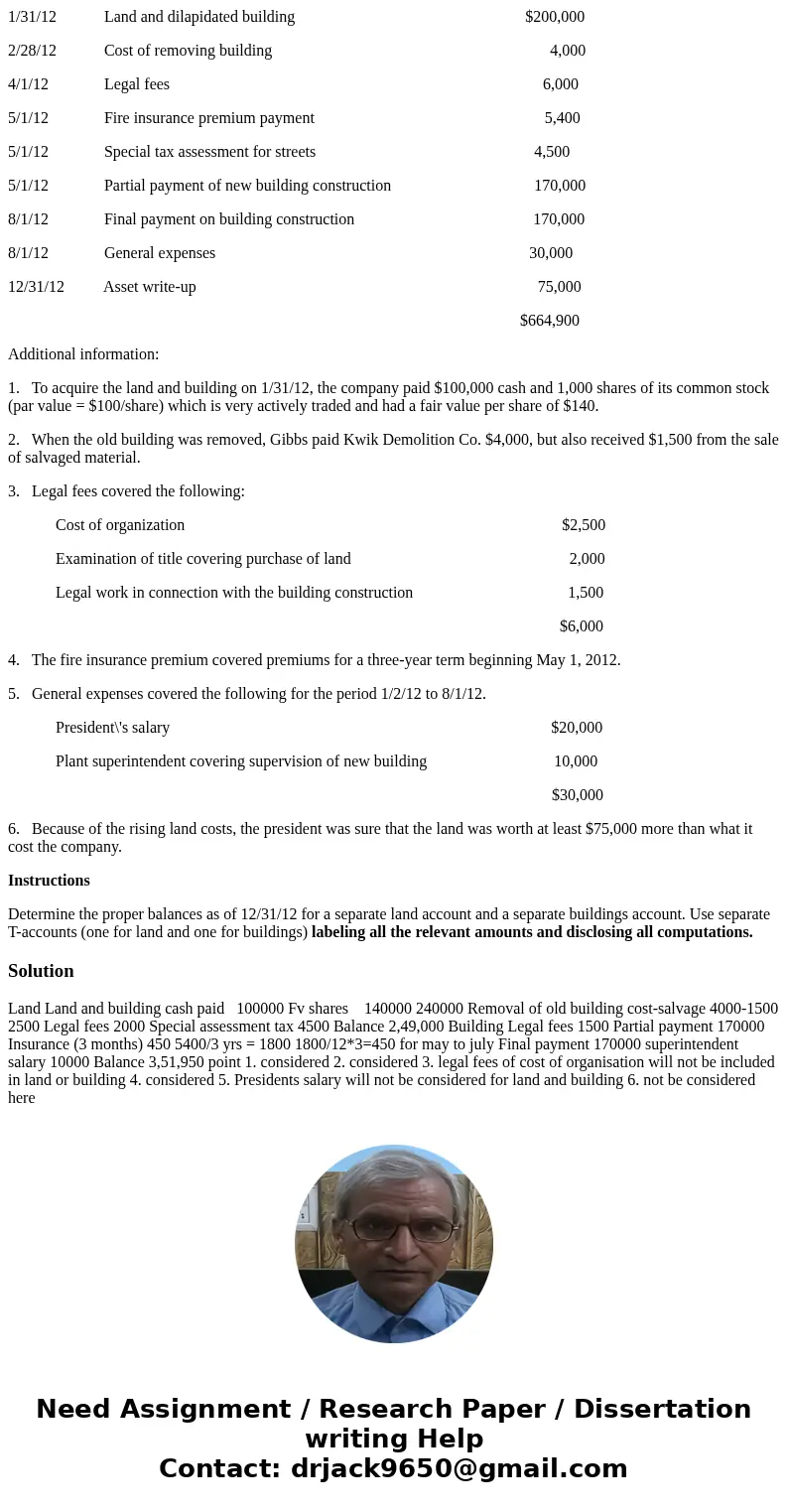 Gibbs Manufacturing Co. was incorporated on 1/2/12 but was unable to begin manufacturing activities until 8/1/12 because new factory facilities were not complet