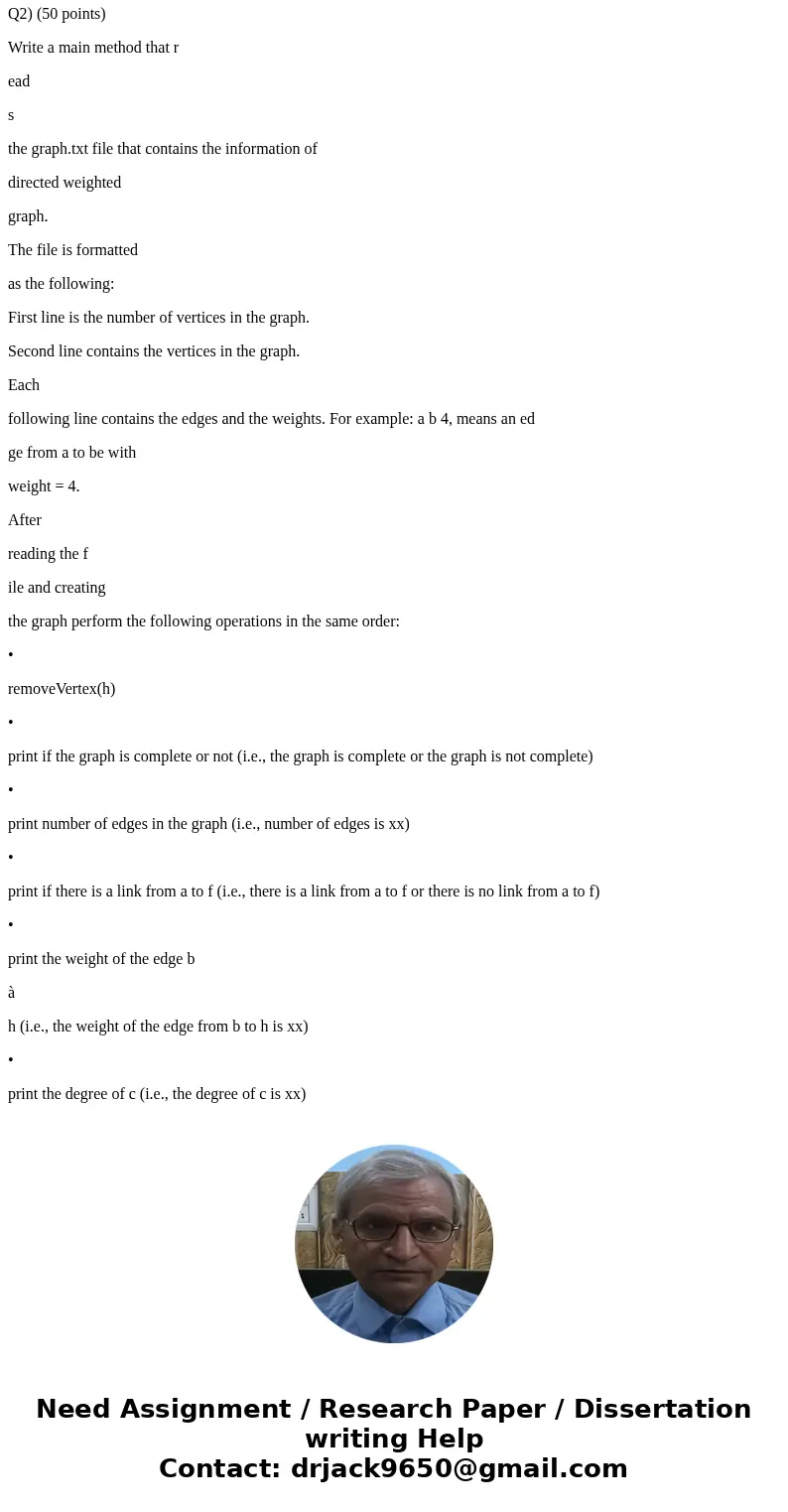 Implement Dijkstra’s algorithm using the graph class you implemented in HW #5 and a priority queue you have implemented earlier this semester . Y ou r program w Implement Dijkstra’s algorithm using the graph class you implemented in HW #5 and a priority queue you have implemented earlier this semester . Y ou r program w