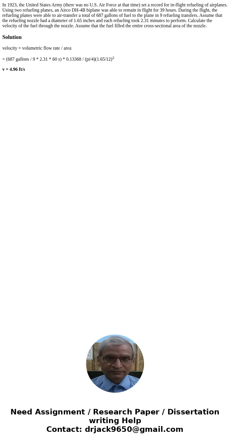 In 1923, the United States Army (there was no U.S. Air Force at that time) set a record for in-flight refueling of airplanes. Using two refueling planes, an Air In 1923, the United States Army (there was no U.S. Air Force at that time) set a record for in-flight refueling of airplanes. Using two refueling planes, an Air