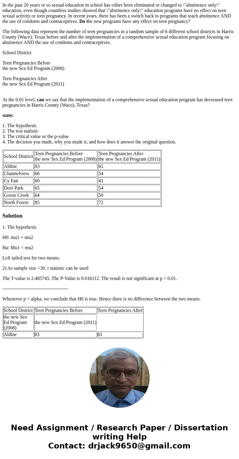 In the past 20 years or so sexual education in school has either been eliminated or changed to \ In the past 20 years or so sexual education in school has either been eliminated or changed to \