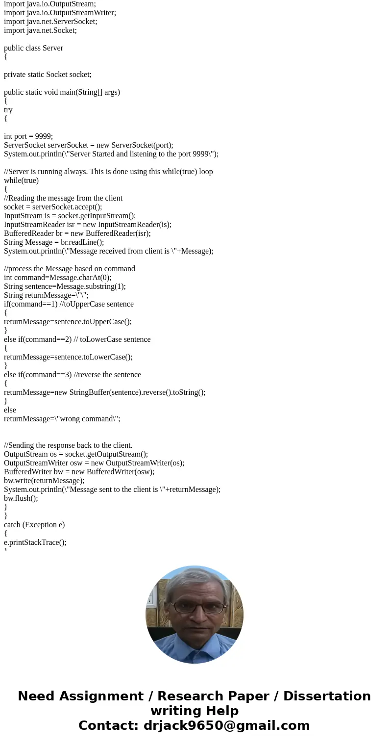 In this project, you are required to enhance the ECHO client/server program that we discussed in the class. You need put up a simple client/server application t