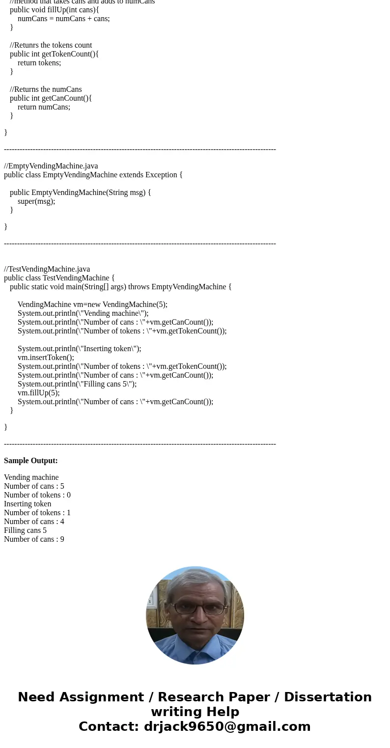 Java Basic Programming Help: Please make sure this program can compile and run. Thanks!! Implement a vending machine that holds cans of soda. To buy a can of so