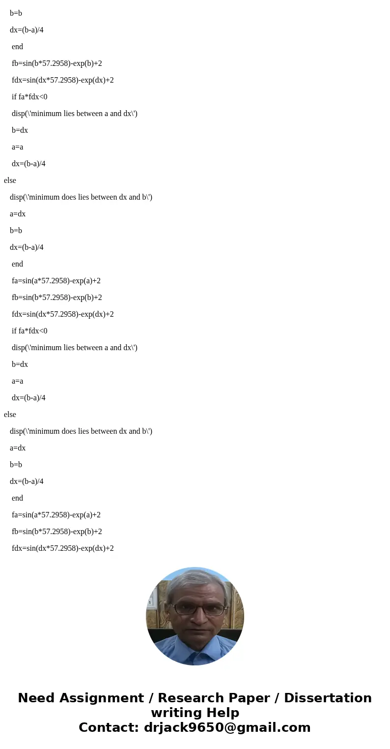 Numerical Analysis Matlab Use single - variable method write a matlab code to show how do you run this algorithm Given the function ƒ(x) = sin(x) - e^x + 2 Find