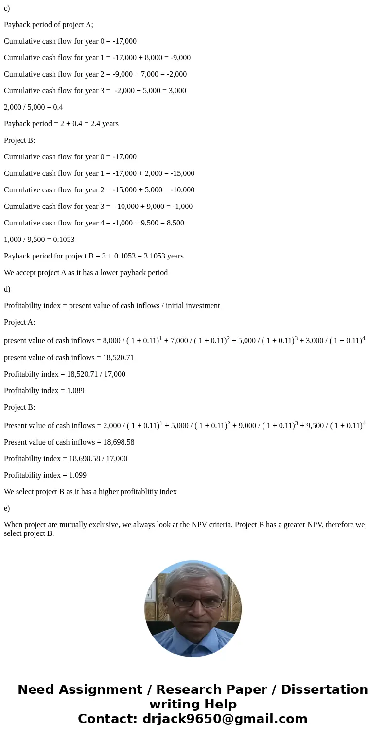 Please show calculation and explain please (20 points) Bumble\'s Bees, Inc. has identified the following two mutually exclusive projects Project A - $17,000 8,0 Please show calculation and explain please (20 points) Bumble\'s Bees, Inc. has identified the following two mutually exclusive projects Project A - $17,000 8,0