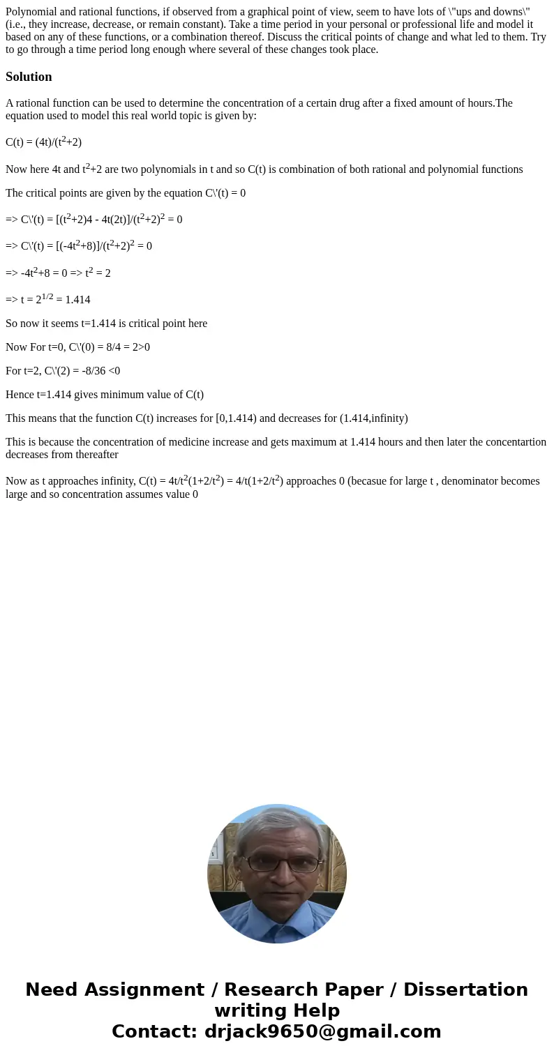  Polynomial and rational functions, if observed from a graphical point of view, seem to have lots of \