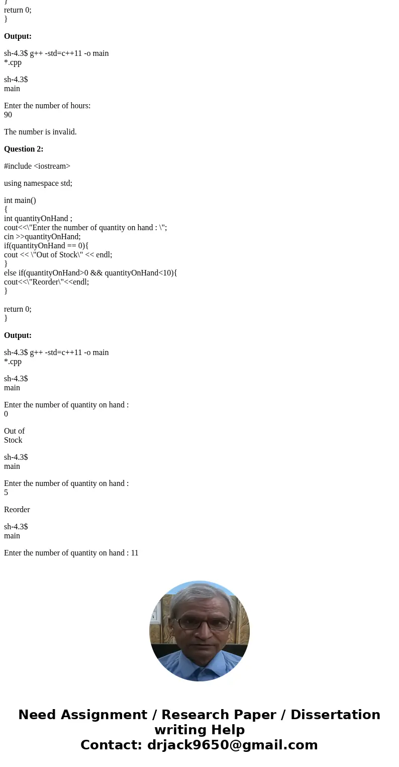 Problem 2. Write one or more C++ or NXC statements to perform the following tasks. (1) Write a C++ statement that prints the message “The number is invalid.” if Problem 2. Write one or more C++ or NXC statements to perform the following tasks. (1) Write a C++ statement that prints the message “The number is invalid.” if