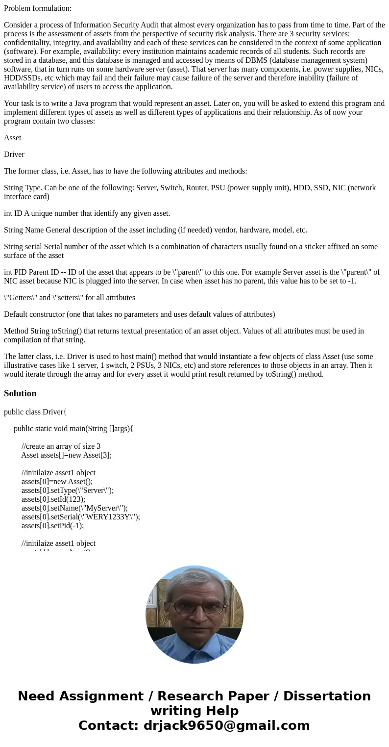 Problem formulation: Consider a process of Information Security Audit that almost every organization has to pass from time to time. Part of the process is the a Problem formulation: Consider a process of Information Security Audit that almost every organization has to pass from time to time. Part of the process is the a
