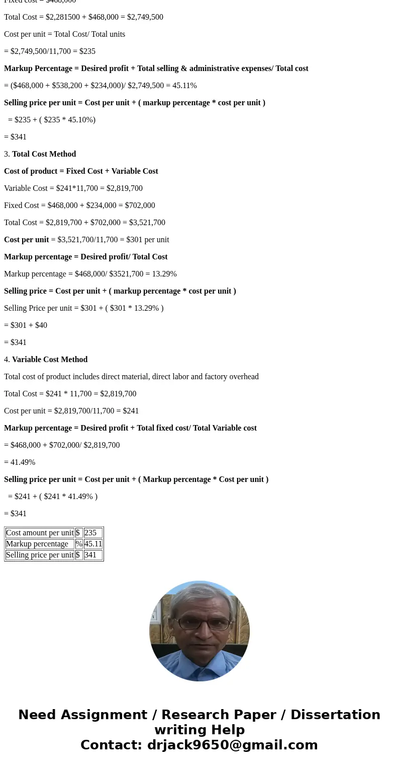 Product Pricing using the Cost-Plus Approach Methods; Differential Analysis for Accepting Additional Business Night Glow Inc. recently began production of a new