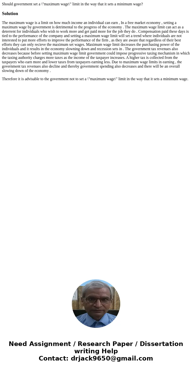 Should government set a \