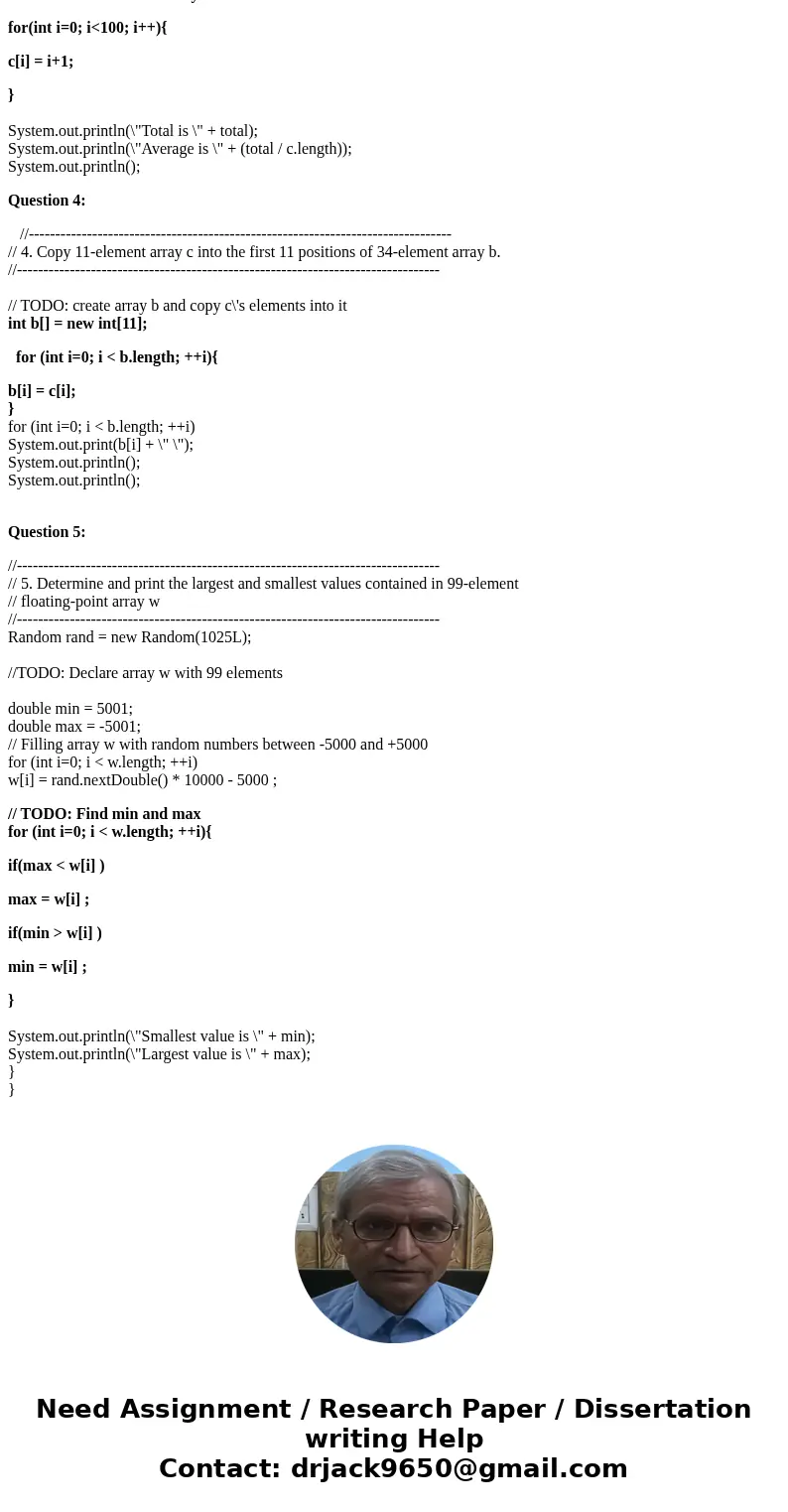 The code template contains tasks numbered 1 through 5. Fill in the missing Java code. public class Lab5a { public static void main(String[] args) { // System.ou