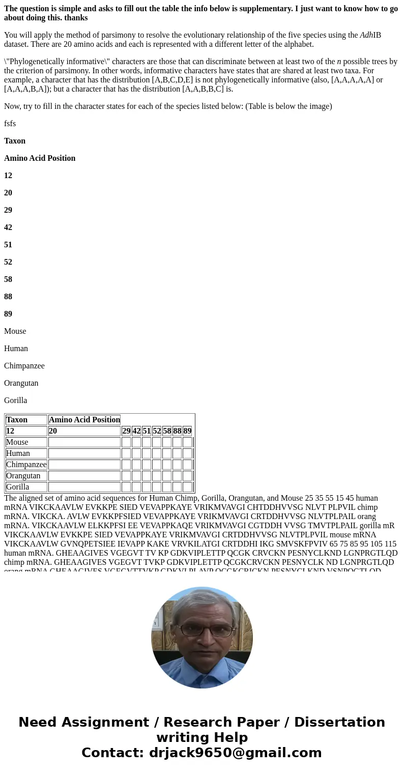 The question is simple and asks to fill out the table the info below is supplementary. I just want to know how to go about doing this. thanks You will apply the