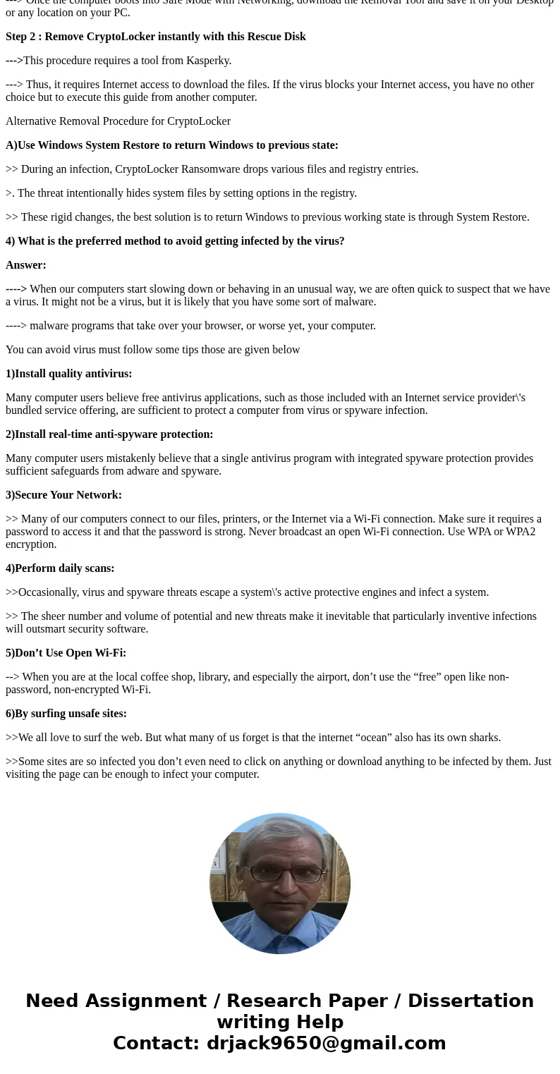Write a description of CryptoLocker Virus, + 1 paragraph for first 2 questions, + 1 paragraph for last 2 questions Research a security threat. I want a paragrap