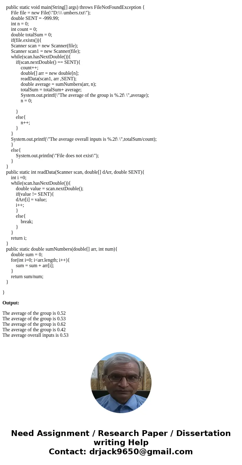  Write a JAVA program to that uses method. Your program should have following methods: a. public static void main(String[] args) b. public static int readData(S