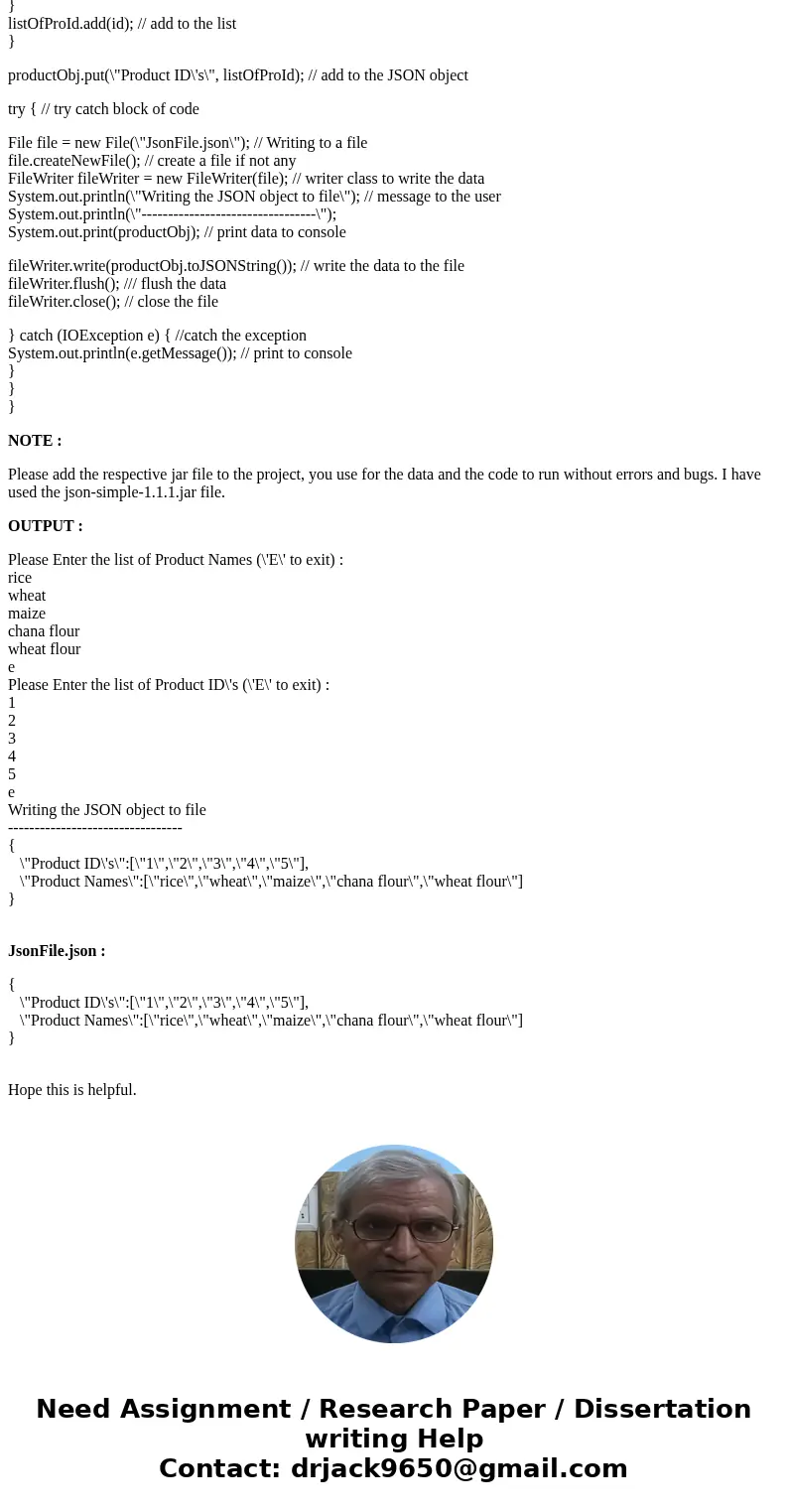 write java code for the following. The software shall print the list of all product names and IDs to the screen. The software shall save the list of all product write java code for the following. The software shall print the list of all product names and IDs to the screen. The software shall save the list of all product