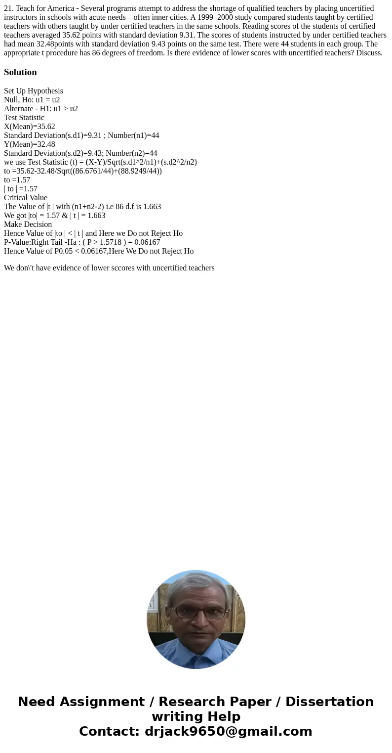 21. Teach for America - Several programs attempt to address the shortage of qualified teachers by placing uncertified instructors in schools with acute needs—of 21. Teach for America - Several programs attempt to address the shortage of qualified teachers by placing uncertified instructors in schools with acute needs—of