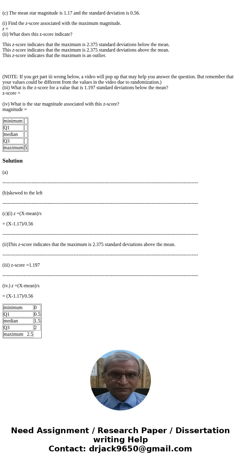 A sample of stars from the constellation Orion, which is usually visible in the night sky, is drawn. The following boxplot shows a summary of the stars\' magnit A sample of stars from the constellation Orion, which is usually visible in the night sky, is drawn. The following boxplot shows a summary of the stars\' magnit