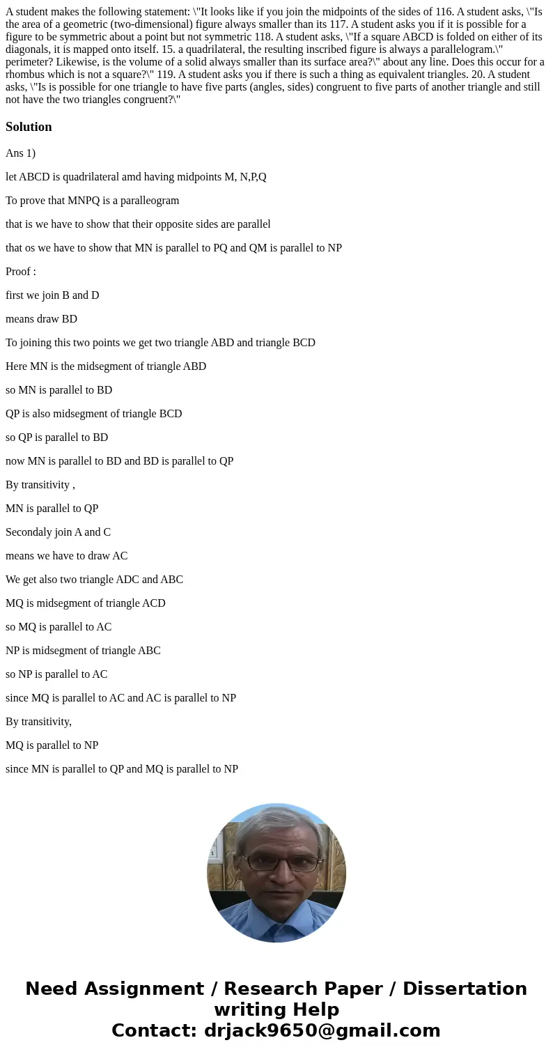 A student makes the following statement: \  A student makes the following statement: \