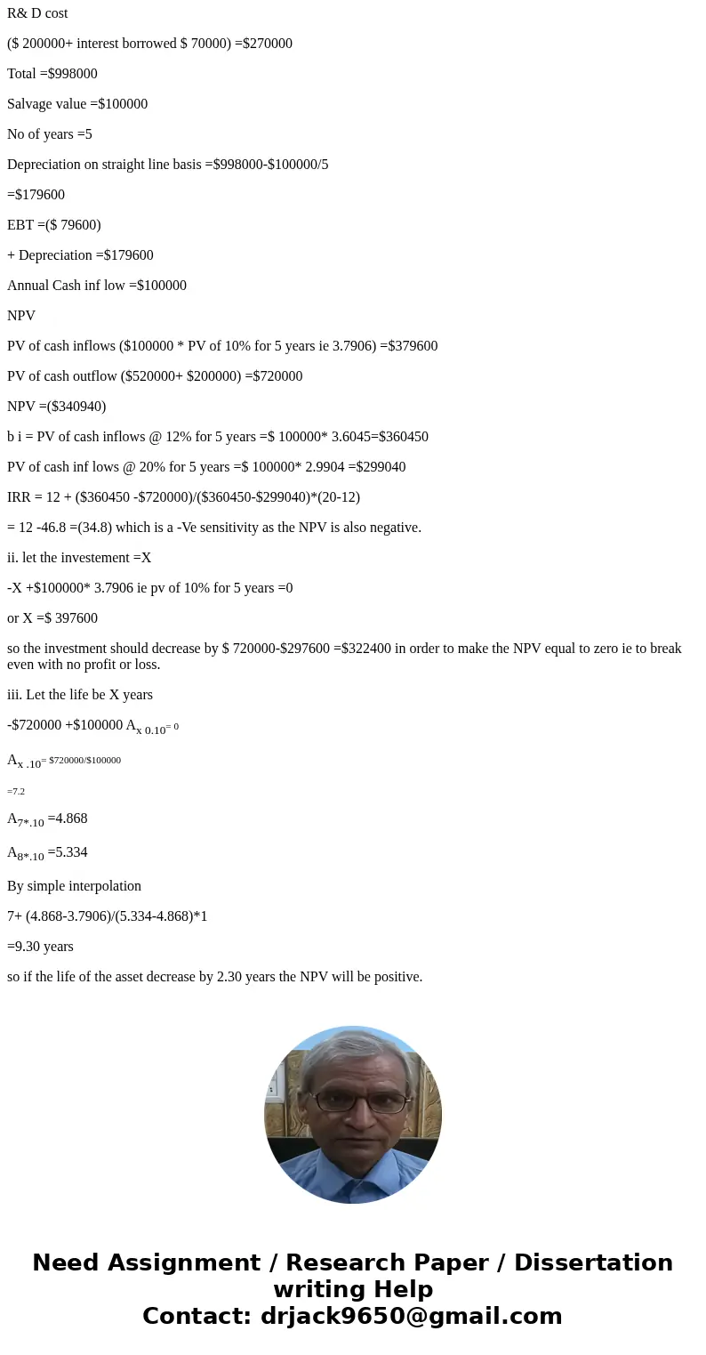 ABC plc has a new product ready for production and sale. Fixed costs of production (excluding depreciation) are expected to be £200,000 a year. This figure is m ABC plc has a new product ready for production and sale. Fixed costs of production (excluding depreciation) are expected to be £200,000 a year. This figure is m