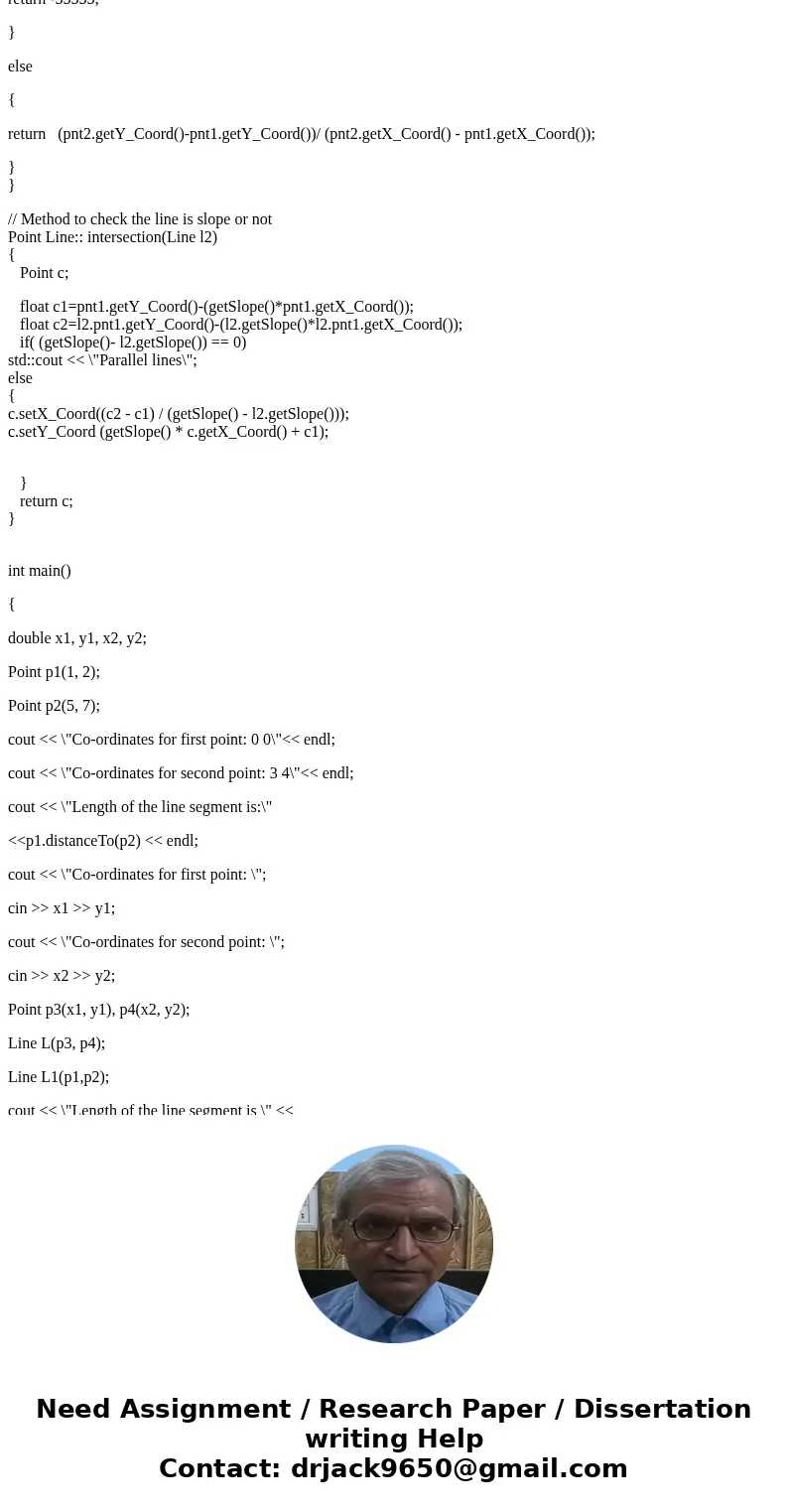 C++ problem only Write a class called Point that contains two doubles that represent its x- and y-coordinates. It should have get methods for both data members. C++ problem only Write a class called Point that contains two doubles that represent its x- and y-coordinates. It should have get methods for both data members.