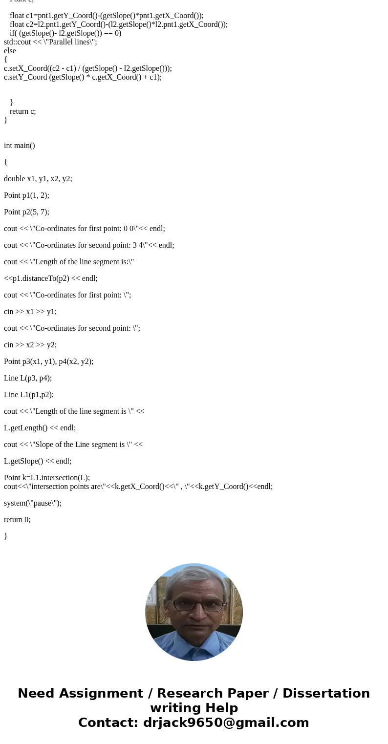 C++ problem only Write a class called Point that contains two doubles that represent its x- and y-coordinates. It should have get methods for both data members. C++ problem only Write a class called Point that contains two doubles that represent its x- and y-coordinates. It should have get methods for both data members.