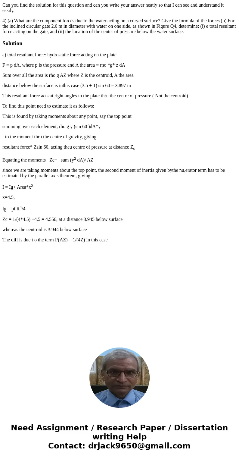 Can you find the solution for this question and can you write your answer neatly so that I can see and understand it easily. 4) (a) What are the component force