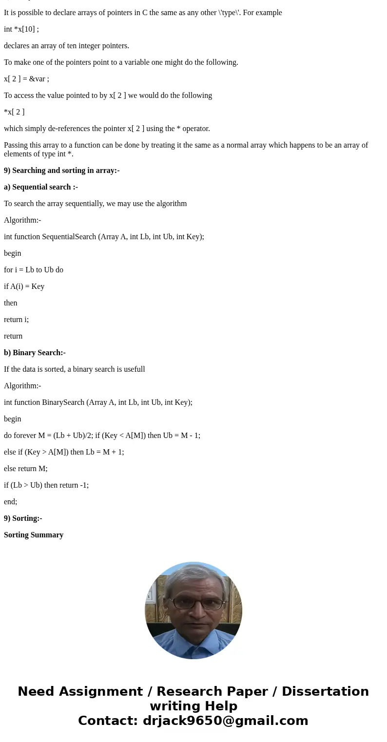 Homework Assignment – Array Technical Document Write a technical document that describes the structure and use of arrays. The document should be 3 to 5 pages an Homework Assignment – Array Technical Document Write a technical document that describes the structure and use of arrays. The document should be 3 to 5 pages an