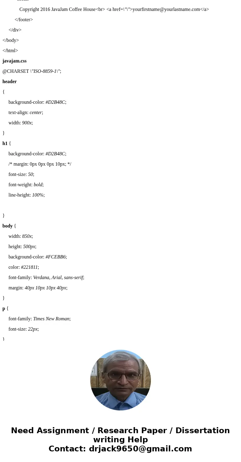 I am looking for the solution to Case Study on page 292 (JavaJam CSS two-column) \ I am looking for the solution to Case Study on page 292 (JavaJam CSS two-column) \