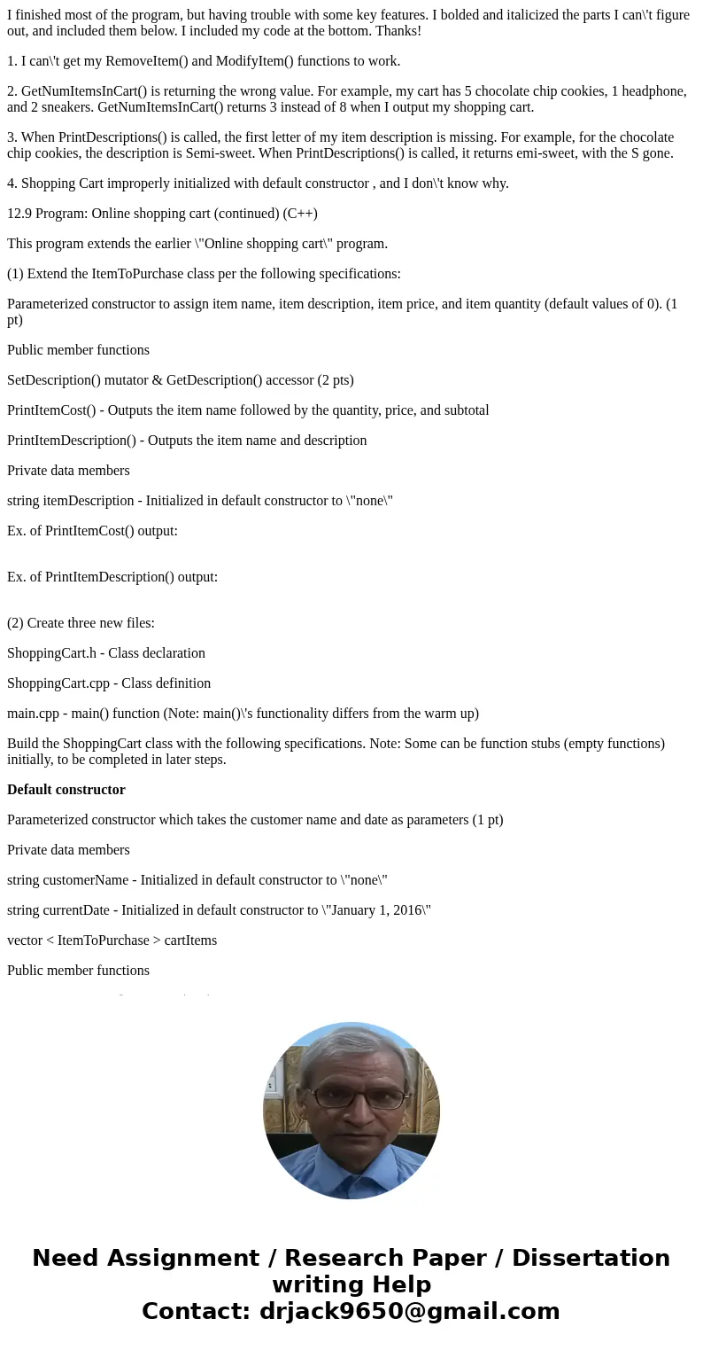 I finished most of the program, but having trouble with some key features. I bolded and italicized the parts I can\'t figure out, and included them below. I inc