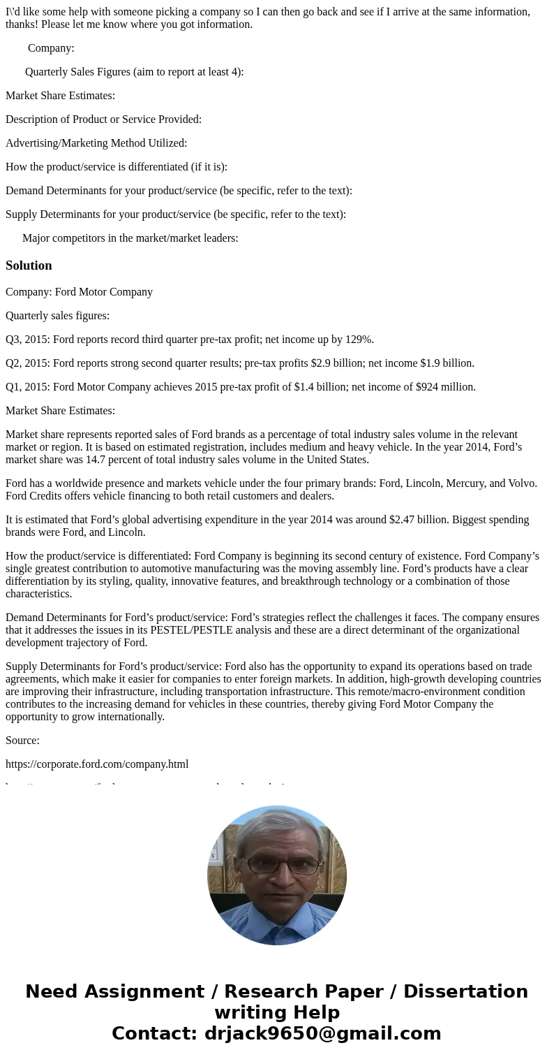 I\'d like some help with someone picking a company so I can then go back and see if I arrive at the same information, thanks! Please let me know where you got i I\'d like some help with someone picking a company so I can then go back and see if I arrive at the same information, thanks! Please let me know where you got i