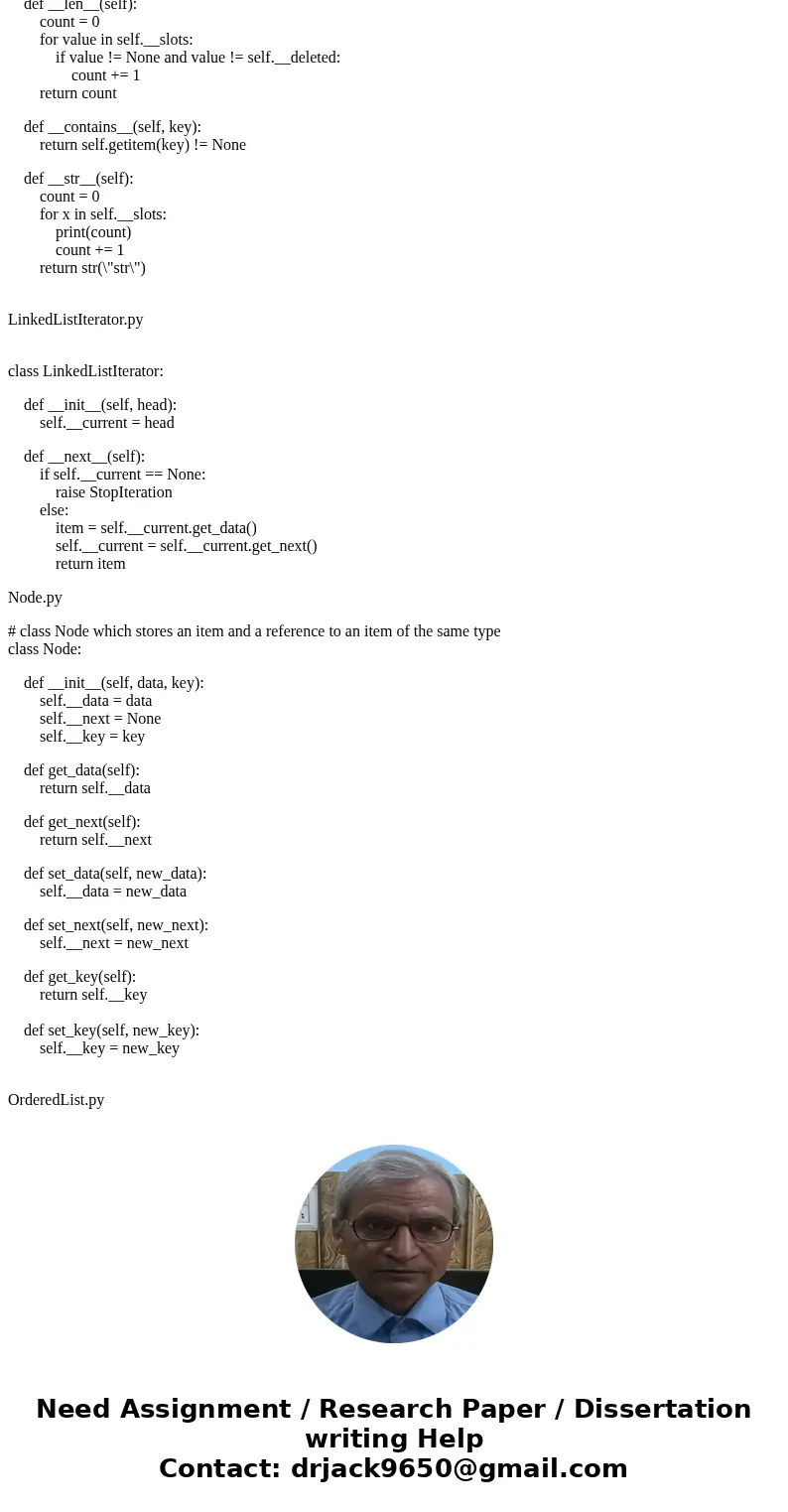 python3 HashTableSolutionmain.py from ChainingHashTable import ChainingHashTable def TestHashTable(): h_table = ChainingHashTable(5) print(\