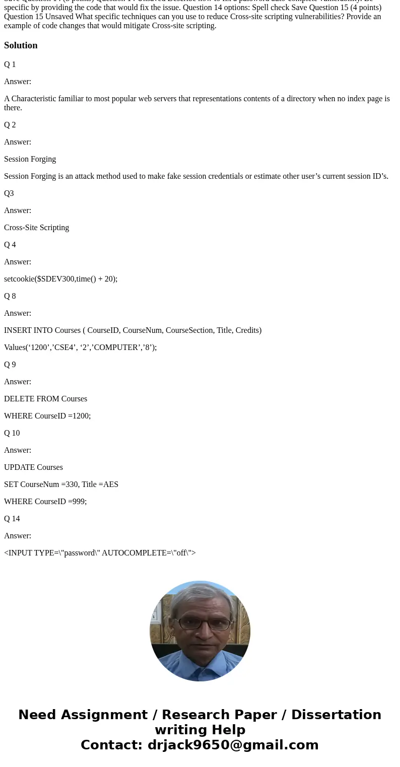 Question 1 (1 point) Question 1 Saved From a Web Application perspective, which of the following best describes directory browsing or directory indexing? Questi Question 1 (1 point) Question 1 Saved From a Web Application perspective, which of the following best describes directory browsing or directory indexing? Questi