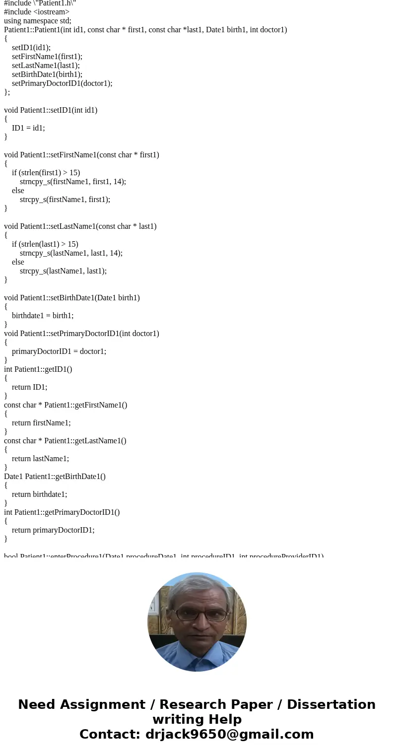 Question: I need help with c++ Simple Classes Assigment. i get this code working but i have to change my setID from numbers in loop{1,2,3,4,5} to setID to *char Question: I need help with c++ Simple Classes Assigment. i get this code working but i have to change my setID from numbers in loop{1,2,3,4,5} to setID to *char